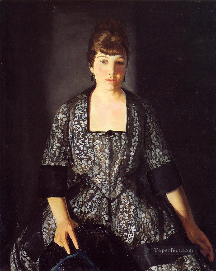 Emma in the Black Print Realist Ashcan School George Wesley Bellows Oil Paintings